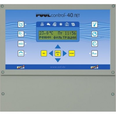 Панель управления фильтрацией и нагревом OSF Pool-control-PC-40.net, 220В/380В, 3кВт