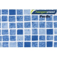 Пленка ПВХ 1,65х25,00м "Haogenplast", Pacific, синяя мозаика