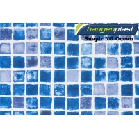 Пленка ПВХ 1,65х25,00м "Haogenplast", Snapir NG Blue / Snapir NG Ocean, синяя мозаика /