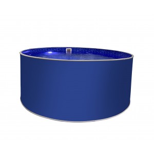 Бассейн круглый Лагуна  ( 4,50 х 1,25)(ультрамарин синий RAL5002)каркас,скиммер,чашка 0,4мм/45017-04